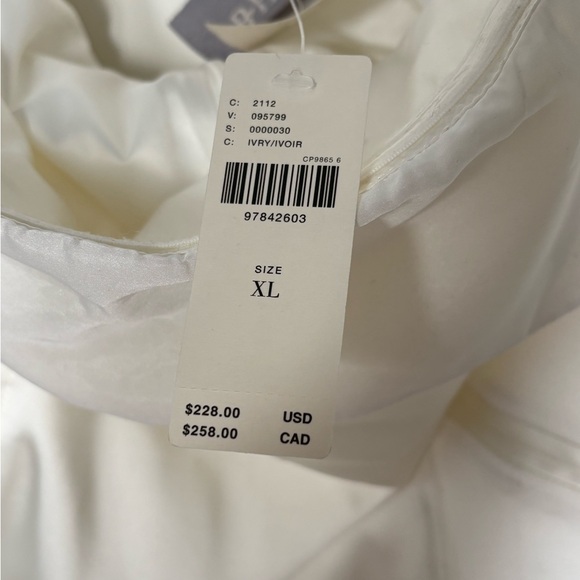 NEW NWT BHLDN Anthropologie Ingrid Off-Shoulder Ivory Mini Dress Bridal XL - Picture 10 of 10